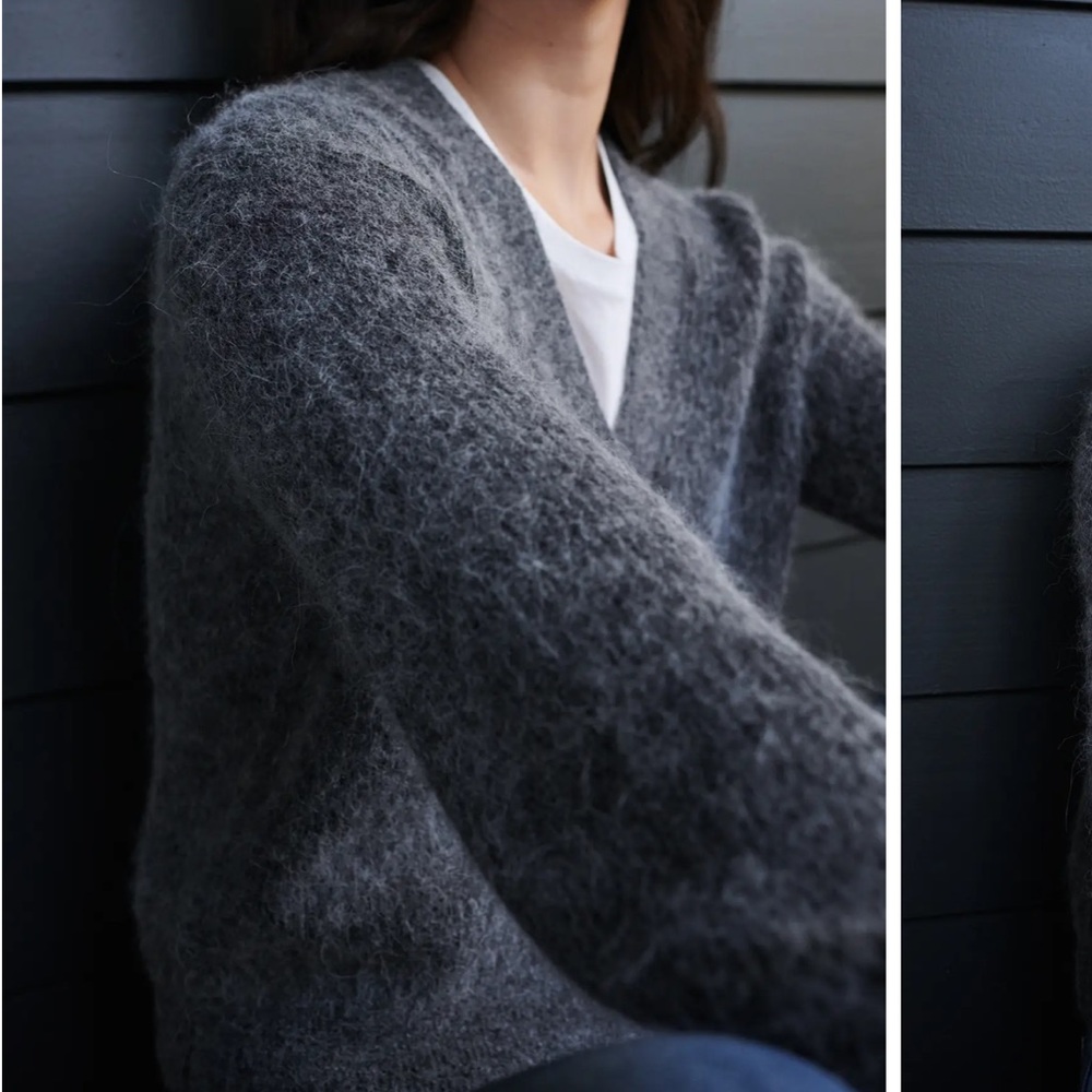 Quince baby alpaca cardigan size M